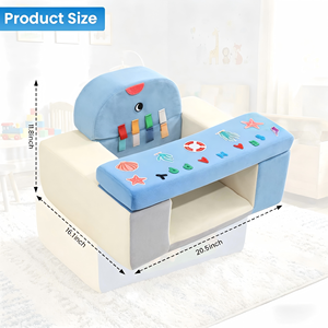 เก้าอี้เสริมกิจกรรมสำหรับเด็กเล็กพร้อมเบาะโฟมสำหรับโต๊ะอาหารหรือเก้าอี้  หมอนรองนั่งสำหรับเด็กเพื่อการเล่นและการเรียนรู้ - Product Image 4