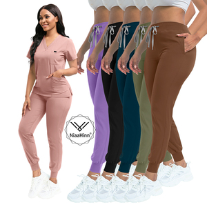 Vente en gros Fashion Medical Fabrication de gommages d'allaitement en stock uniforme chirurgical pour hommes femmes infirmières vendeurs uniformes de gommage - Product Image 4