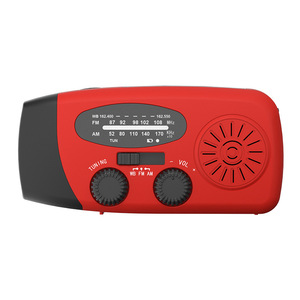 <span class=keywords><strong>Radio</strong></span> meteorológica portátil de emergencia solar con manivela AM/FM/NOAA, función de <span class=keywords><strong>internet</strong></span>, material plástico, color rojo - Product Image 2
