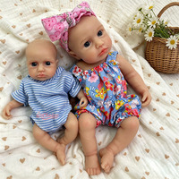 Poupée Reborn miniature faite à la main de 6, 8 et 12 pouces, yeux ouverts, LouLou, entièrement en silicone souple, réaliste, résistante au bain, vente en gros, cadeaux