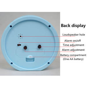Nuevo reloj de tiempo de aprendizaje creativo para estudiantes, reloj despertador de escritorio que puede reconocer el tiempo, Clo de alarma pequeña circular colorida Macaron - Product Image 2