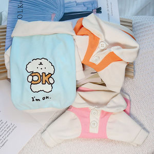 Pet <b>Clothes</b> Cartoon Print Polo Shirt For Cats Dogs Orange Blue Pink Polyester Spring Summer Breathable <b>Princess</b> Style - Product Image 2