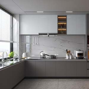 Juego de Gabinetes Modernos de Alta Calidad, Diseño de Cocina de Lujo Personalizado con Isla, Encimeras y Accesorios para Fregadero - Product Image 5