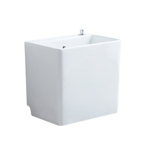 Évier en céramique pour serpillière, grand bac carré, montage mural, vidange automatique, pour balcon ou cuisine - Product Image 2