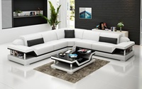 Nouveau canapé sectionnel de style italien moderne en forme de L, en cuir véritable orange, de haute qualité, rembourré en éponge, extra large