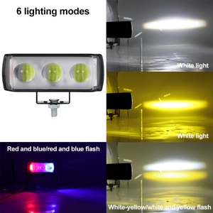 Barre lumineuse LED 3 côtés 4 pouces, clignotant d'avertissement, projecteur latéral LED, éclairage de conduite LED pour camion, tracteur, moto - Product Image 4