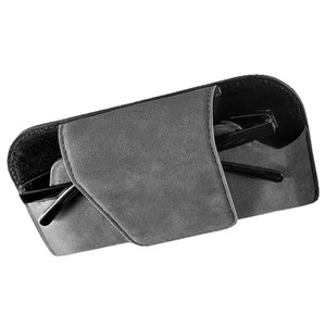 Organizador multifuncional <span class=keywords><strong>para</strong></span> visera de coche con soporte <span class=keywords><strong>para</strong></span> gafas de sol, clip de almacenamiento interior de coche de cuero premium <span class=keywords><strong>para</strong></span> gafas y accesorios. - Product Image 1