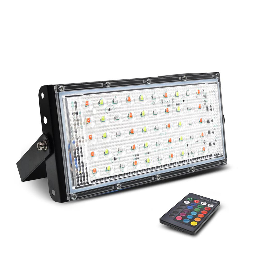 100 Вт RGB Светодиодный прожектор уличный RGB прожектор водонепроницаемый IP66 отражающий настенный прожектор с пультом дистанционного управления для дорожного использования