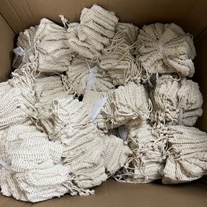 Bolsa Exfoliante de Red de Sisal de Algodón Natural, Ecológica, Biodegradable y Reciclable, con Cordón, para Jabón y Espuma - Product Image 4