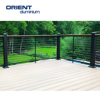 Rampe de balcon en acier inoxydable pour terrasse extérieure, faible entretien