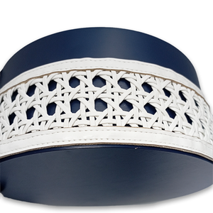 Boîte de rangement en bois écologique personnalisable de haute qualité avec des accents en rotin tissé à la main et en PU pour une présentation décorative - Product Image 3