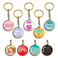 Porte-clés en verre personnalisé d'usine Porte-clés en cristal de qualité supérieure