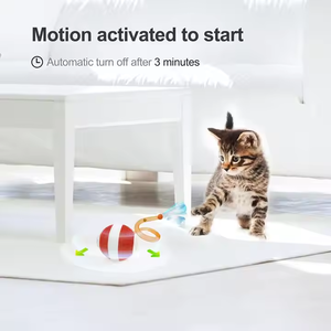 Giocattoli interattivi del gatto per interni la terza generazione Agile movimento palla di gatto con maglia elastica coda automatica gatto per annoiato - Product Image 5