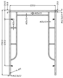 Система каркаса для строительных лесов H каркасные леса полный комплект стальная планка платформа металлическая лесная система - Product Image 6