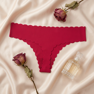 Tanga sin costuras para mujer, con borde ondulado, invisible, transpirable, para deportes, yoga, lencería, OEM, ODM - Product Image 2