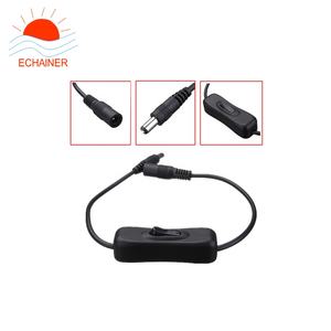 Connecteur de prise de commutateur d'alimentation cc de haute qualité 5.5X2.1mm avec interrupteur à bouton pour bande de LED, câble mâle/Fele à 2 broches - Product Image 6