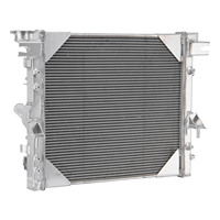 Radiateur en aluminium à flux croisé GTGMOTO avec cache-ventilateur argenté, neuf pour Jeep Wrangler JK 3.6L 3.8L 2007-2018