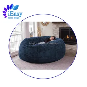 IEasy Furniture Sitzsack Stühle 7ft Giant Sitzsack Stuhl für Erwachsene Big Sitzsack bezug Bequemes großes Sitzsack bett Fluffy Lazy Sofa