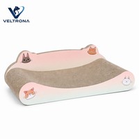Chaise longue pour chat, griffoir, canapé, lit de détente, mobilier en carton ondulé marron, coussin d'intérieur pour chaton, vente en gros