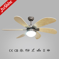 Ventilateur de plafond intelligent 1stshine avec télécommande, éclairage LED intégré, qualité supérieure, fiable et élégant, idéal pour la maison connectée (vente en gros)