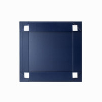 Geotobox 38x28x6cm | 15x11x2.36in Large Shallow Navy Blue Color Magnetic Gift Box with Ribbon