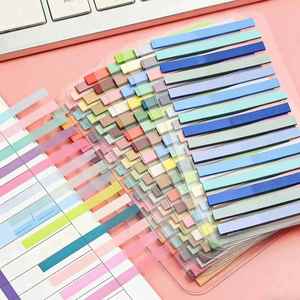 เครื่องเขียนแผ่นบันทึกแบบใสติดด้วยตนเอง 10*5.5 ซม. จัดระเบียบหมวดหมู่เอกสาร 1 ชิ้น หนังสือหมายเลขหน้า ทำเครื่องหมายแบบเหนียว - Product Image 5