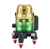 Niveau laser à faisceau vert 505-520 nm, base à trois pieds réglable, outil de mesure d'alignement, alimenté par piles AAA