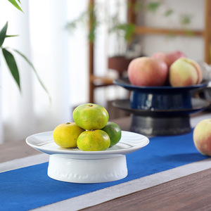 Assiette à fruits en céramique, ronde, en porcelaine, nouveau style chinois, pour table à thé, fête, plateau à collations et desserts - Product Image 2