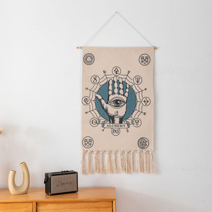 Petite <span class=keywords><strong>tapisserie</strong></span> murale avec œillet pour <span class=keywords><strong>chambre</strong></span> à coucher avec pompons, offre spéciale - Product Image 3
