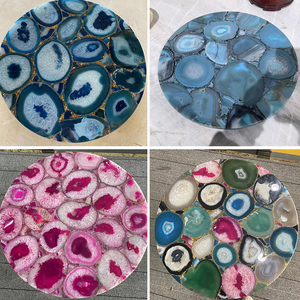 โต๊ะหินอัญมณีโปร่งแสงปรับแต่งได้เคาน์เตอร์หินโมราสีชมพูธรรมชาติสำหรับเคาน์เตอร์บาร์ที่ทันสมัย - Product Image 2