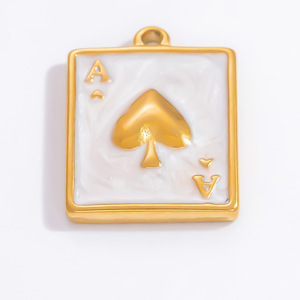 Dijes de Acero Inoxidable con Baño de Oro de 18k, Patrón de Llave y Amor, Colgantes DIY para Joyería, Pulseras y Collares, Regalo Unisex, Origen Yiwu - Product Image 2