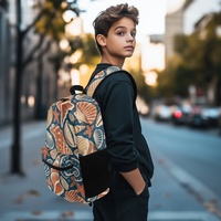 Sac à dos décontracté personnalisé avec imprimé coquillage, étoile de mer et animaux marins pour l'école et les voyages