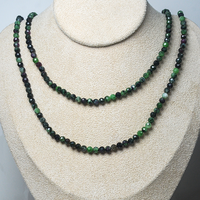 MIss Stone 4mm Ruby Zoisite Perles Perles de pierres précieuses naturelles rondes à facettes en vrac avec rouge et vert pour la fabrication de bijoux à bricoler soi-même en gros