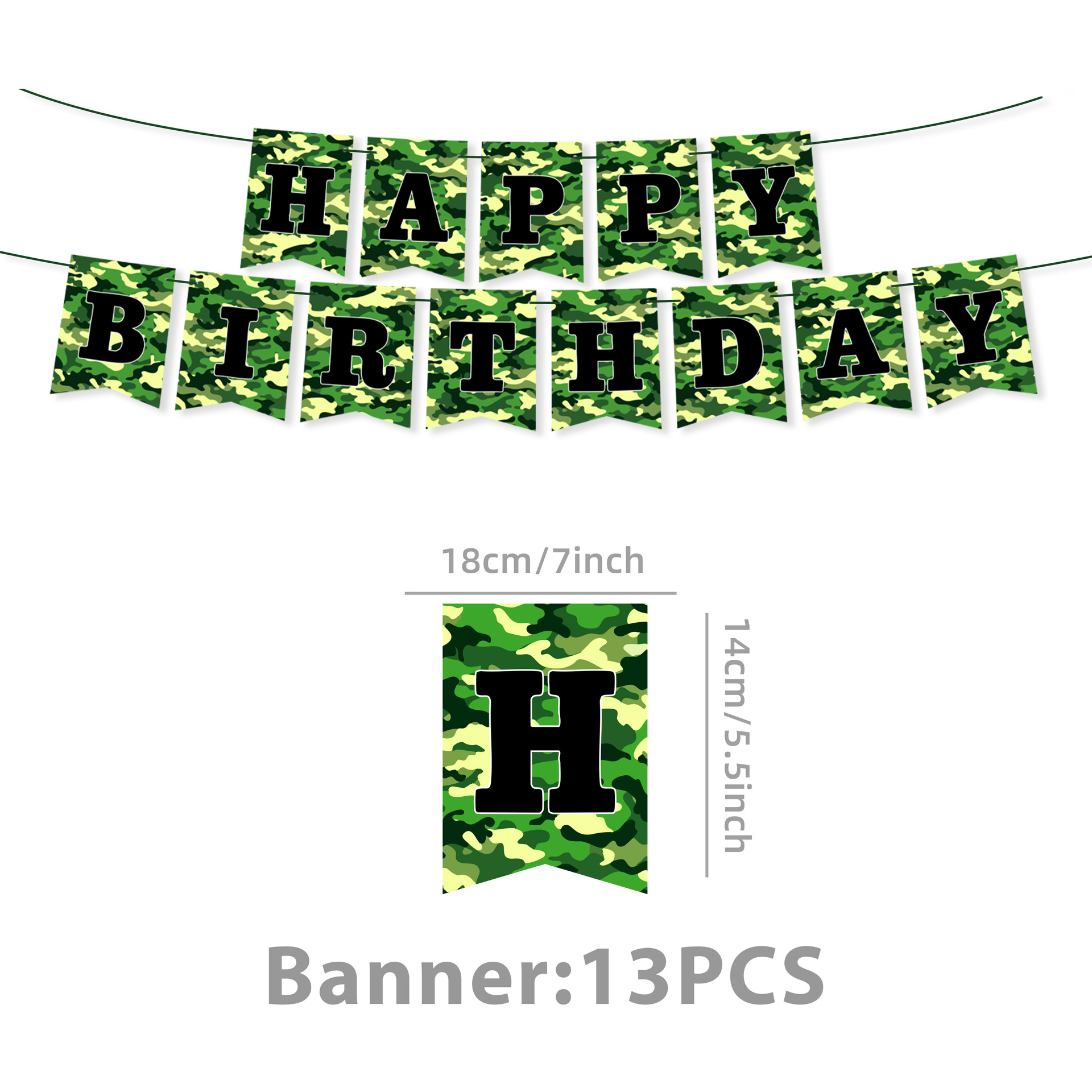 Bannière verte-1pc JOYEUX ANNIVERSAIRE