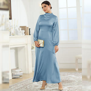 <b>Travel</b> Mint Color <b>Dress</b> Long Sleeves Abayas Women Muslim Green Evening <b>Dresses</b> - Product Image 5