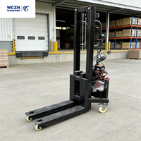 WGZN Tragbarer 300kg Kleiner Bühnen-Soundlift-Stapler 1,6m Abnehmbarer Gabelstapler Mini Elektrischer Hubwagen