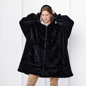 <span class=keywords><strong>Felpa</strong></span> con cappuccio indossabile con cerniera per adulti lungo Sherpa <span class=keywords><strong>felpa</strong></span> oversize <span class=keywords><strong>felpa</strong></span> <span class=keywords><strong>coperta</strong></span> con tasche taglia unica - Product Image 2