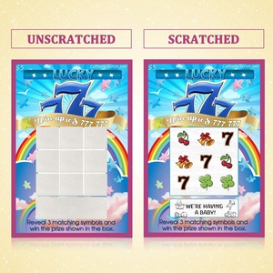 Annonce <span class=keywords><strong>de</strong></span> grossesse personnalisée cartes à gratter roman naissance révéler faux billets <span class=keywords><strong>de</strong></span> loterie matériel en carton - Product Image 1