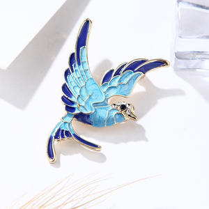 Offre Spéciale <span class=keywords><strong>pas</strong></span> <span class=keywords><strong>cher</strong></span> belle broche en émail broche hirondelle Pigeon broche alliage strass émail oiseau broche broche - Product Image 3