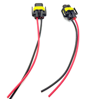 Autres accessoires d'éclairage de voiture H1 H7 H11 9005 9006 Connecteur mâle et femelle avec fil pour adaptateur d'ampoule de voiture Faisceau de câblage