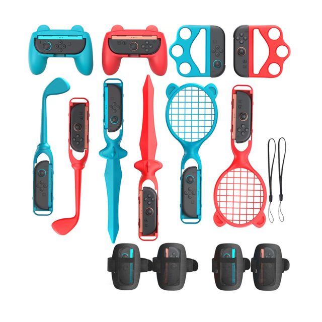 14-in-1 Sports Accessories Bundle for Nintendo Switch 2 Controller Compatible Fencing/Tennis/Racing Motion Game Kit