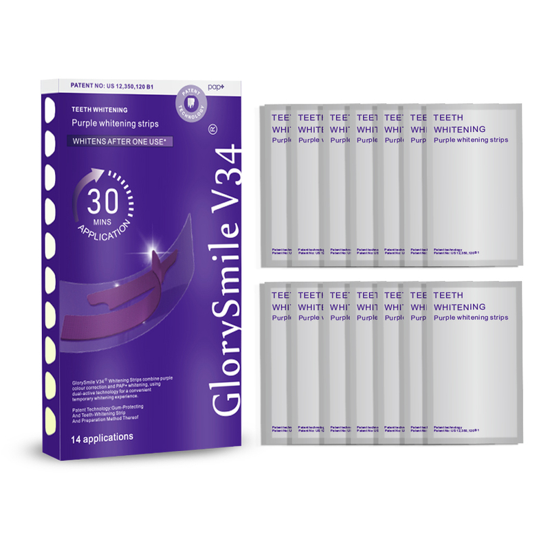 Glorysmile V34 Teeth Whitening Strips Fast