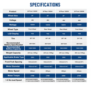 Bicicleta Eléctrica N001 de 16 Pulgadas, Motor sin Escobillas de 400W, Alcance de 60 km, Neumáticos Kenda, Batería de Litio de 48V, 12 Velocidades, Cuadro de Acero - Product Image 1