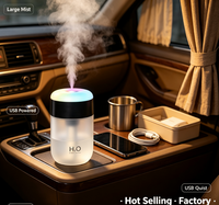 Humidificateur USB portable, options multicolores, grande brume, aromathérapie, veilleuse LED, utilisation voiture/bureau, 240 ml – Approvisionnement direct usine