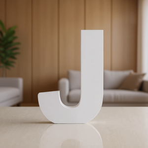 Decorazione da parete con lettera J in legno per la casa o l'ufficio - Product Image 3