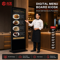 ACEVISION Slim Vertical Advertising Digital Display Floor Standing Video Player untuk Toko Busana
