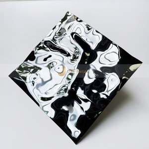 LL26 Factory Price 304 316 Stainless Steel Water Wave Ceiling Panel PVD Black <b>Mirror</b> Water Ripple <b>Sheet</b> for Commercial Space - Product Image 6