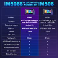 Outils de programmation de clés MaxiIM IM508S PRO, programmeur de clés XP400PRO, scanner de diagnostic universel IMMO IM608, écran LCD 7 pouces