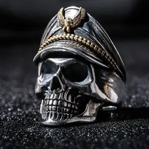 Small Order Western New Punk Vintage Rings Jewelry Alloy Reaper Scythe Skull Men Rings For Hot Creative Jewelry Wholesale