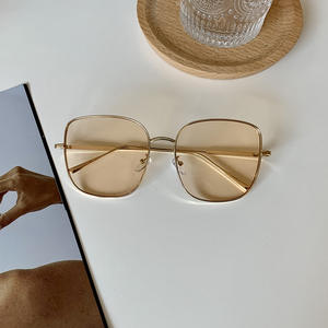 Lunettes de soleil Qianai, monture carrée large, métal, unisexe, protection UV 100%, mode, protection solaire, voyage, conduite - Product Image 4